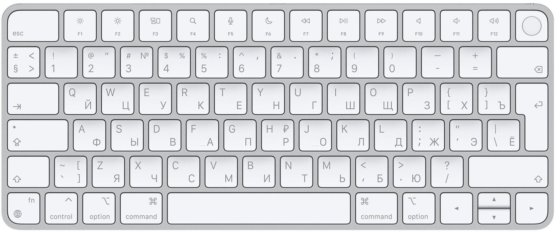 Клавиатура Apple Magic Keyboard с Touch ID White Белый MK293