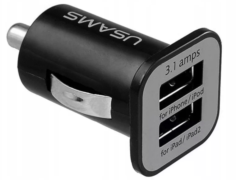 Автомобильный блок питания Usams 2 port Black