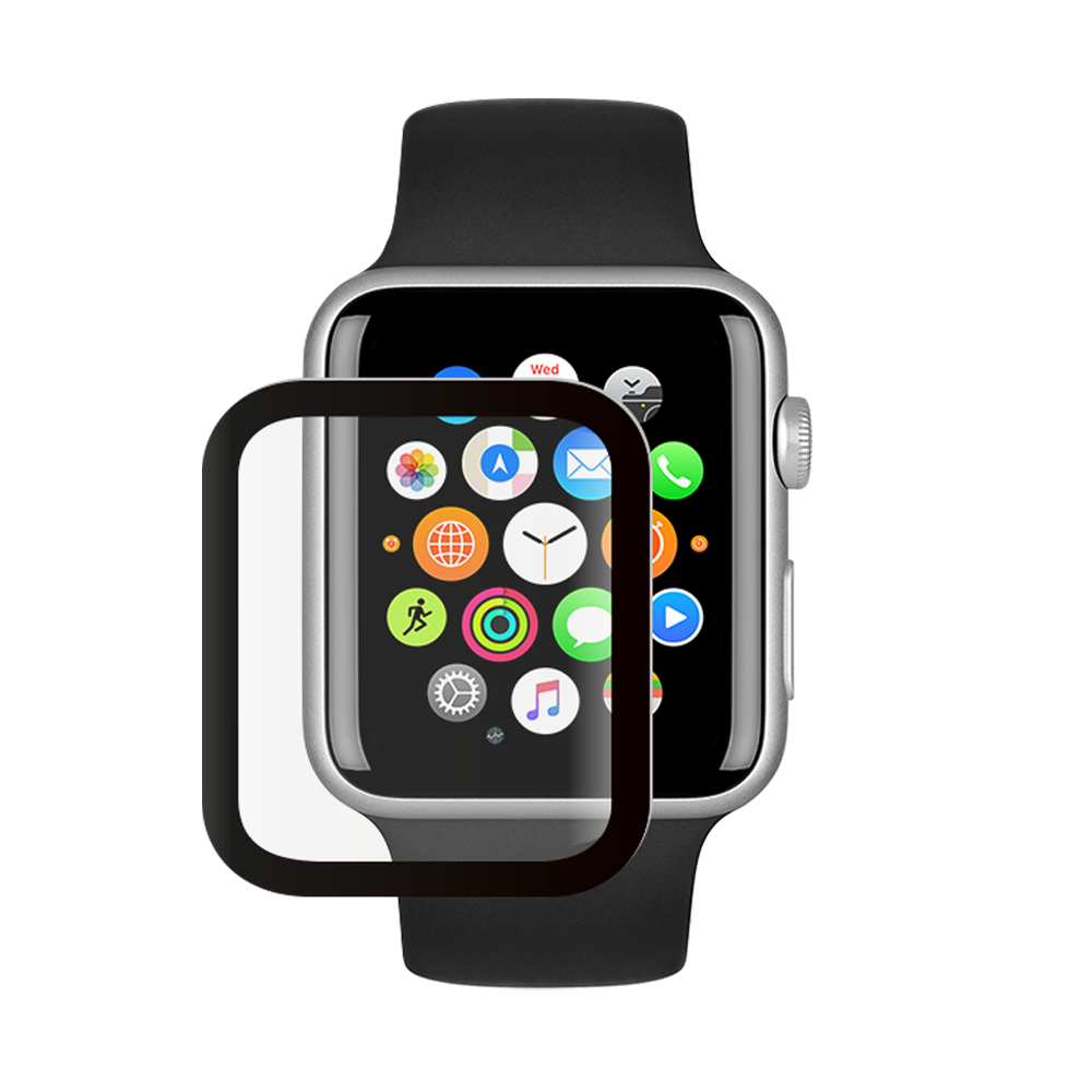 Защитное органическое стекло Deppa Watch Protection PMMA для AppleWatch 4/5/6/SE 40mm, Black frame