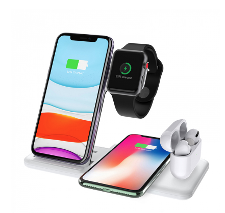 Беспроводная док станция 4 in 1 ABK-Q20 15W (белый)