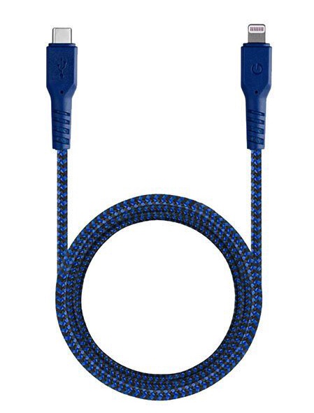 Кабель EnergEA FibraTough USB-C - Lightning MFI Blue 1.5m