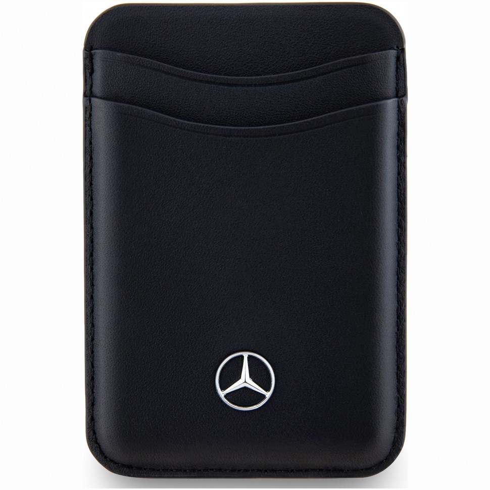 Магнитный картхолдер Mercedes Wallet MagSafe Cardslot Leather, цвет Черный (MEWCSMDCK)