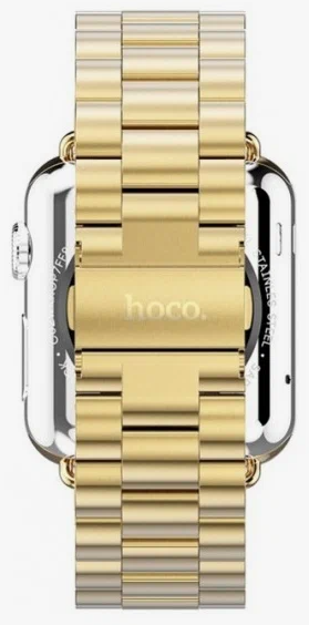 Ремешок металлический блочный для Apple Watch 42/44/45mm, Gold