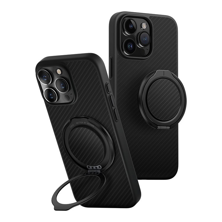 Чехол Uniq KEVA AIR Kevlar + GripFit Premium Mount Black (MagSafe) для iPhone 16 Pro Max