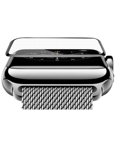 Защитное стекло для Apple Watch 44mm COTEetCI 4D Steel Film Full Glue Glass, черный