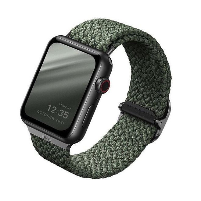 Ремешок Uniq Aspen Strap Braided для Apple Watch 42/44/45/49 мм, цвет Зеленый (44MM-ASPGRN)