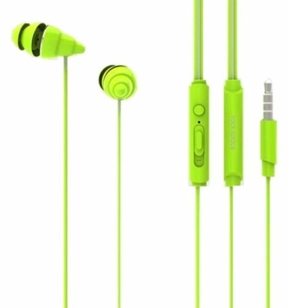 Наушники проводные Rock Y1 Stereo green