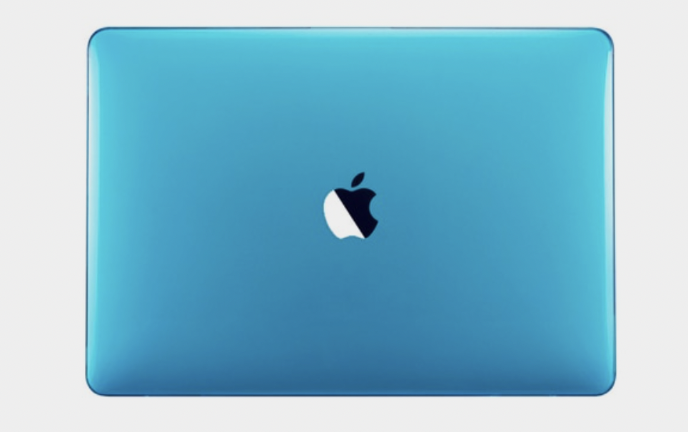 Чехол пластиковый для Macbook Air 13 M2, голубой прозрачный