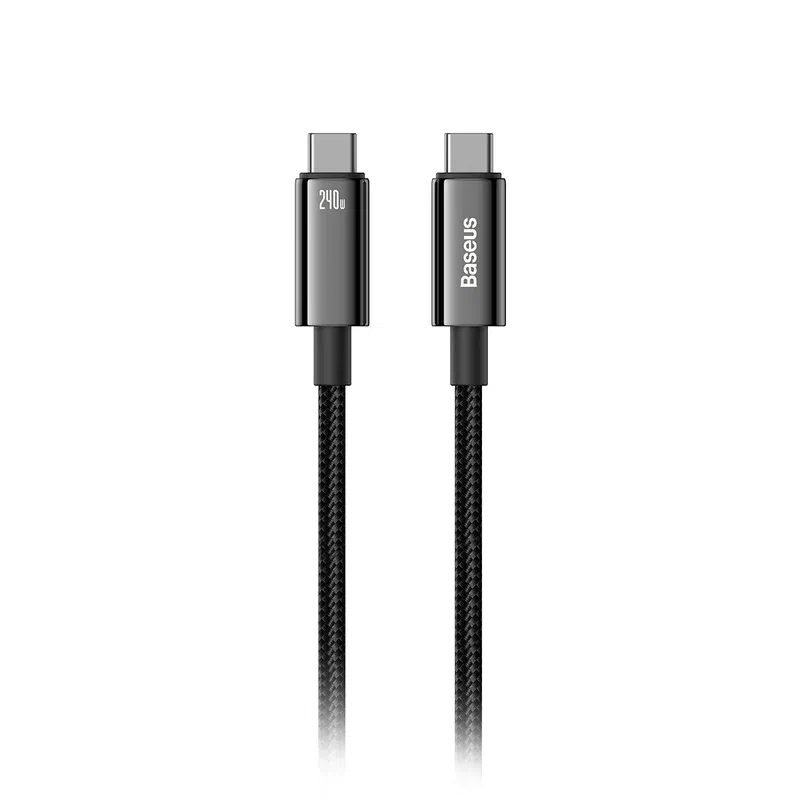 Кабель Baseus Fast Charging Cable [Type-C - Type-C] 240W 200см, Черный (CAWJ040101)