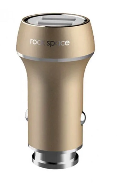 Автомобильный блок питания Rock Kotor Car Charger 2 usb gold (RCC0109)