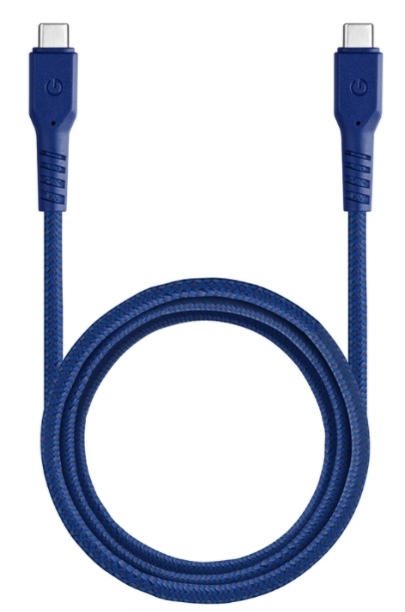 Кабель EnergEA FibraTough USB-C to USB-C 480Mbps 5A Blue 1.5m
