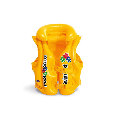 Жилет для плавания INTEX "Школа плавания" 50х47см, 18-30кг, 3-6 лет (58660)