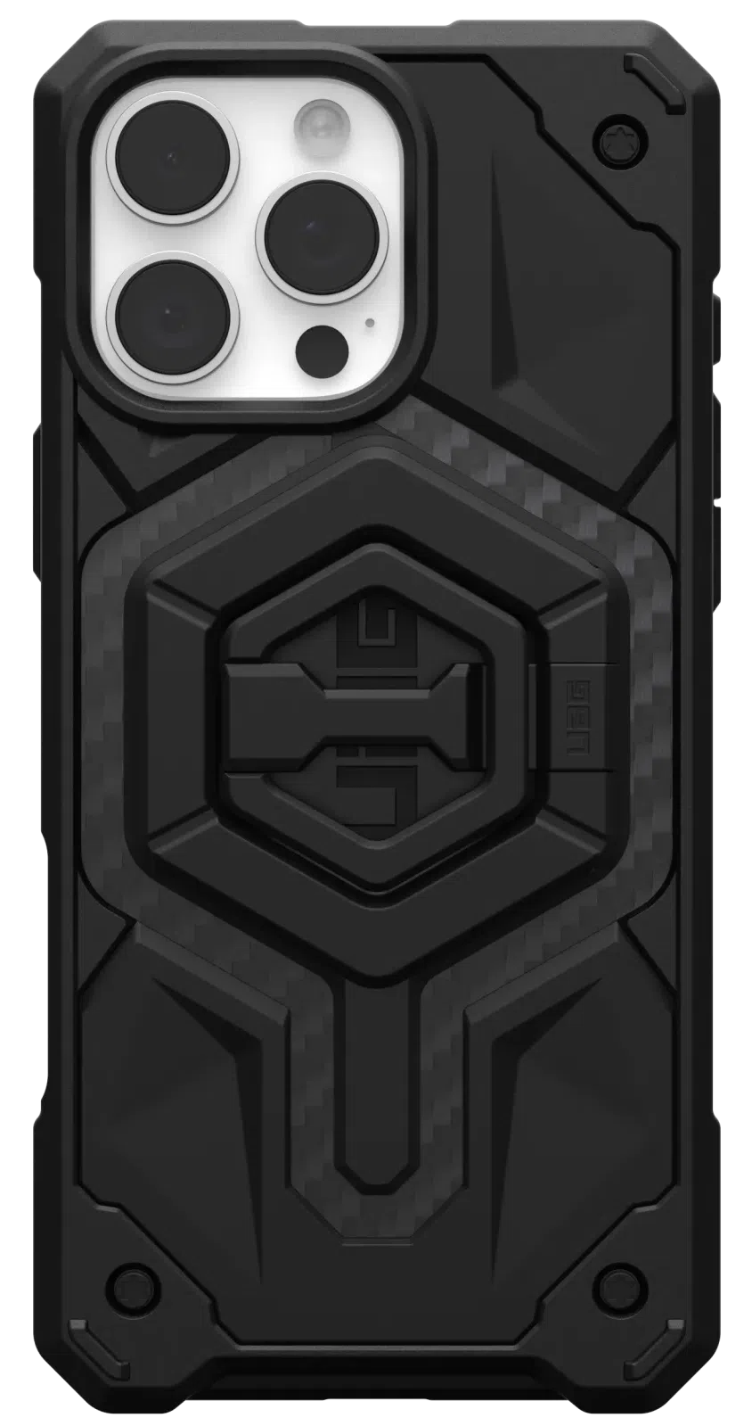 Чехол + подставка с поддержкой UAG Monarch Pro с MagSafe для iPhone 16 Pro Max, Carbon Fiber (1144571BV01)