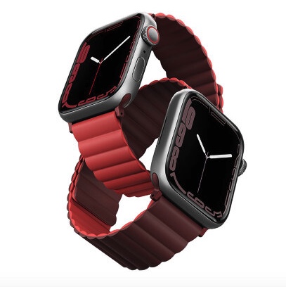 Ремешок Uniq Revix reversible Magnetic для Apple Watch 41/40/38 мм, цвет Бордовый/Коралловый (Maroon/Coral) (41MM-REVMRNCRL)