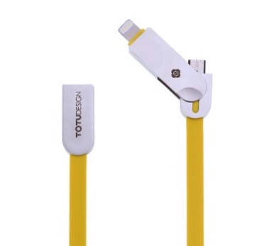 Кабель TotuDesign Joe Series-Candy 1,2m 2 in 1 Yellow