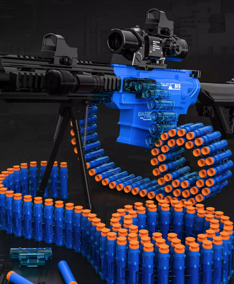 Игрушечный автомат Hu Cheng Toys Gun Fire M416, Синий