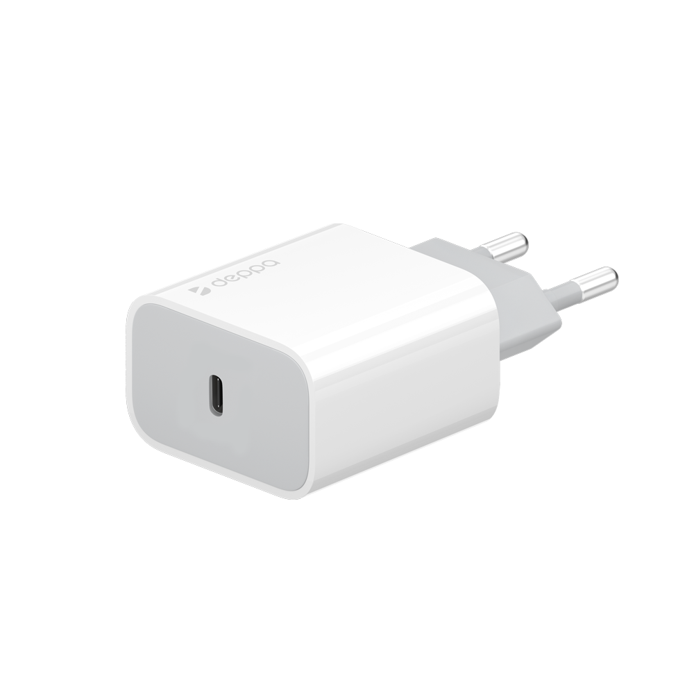 Сетевое зарядное устройство Deppa Power Delivery Wall Charger [USB-C] 20W, White (11391)