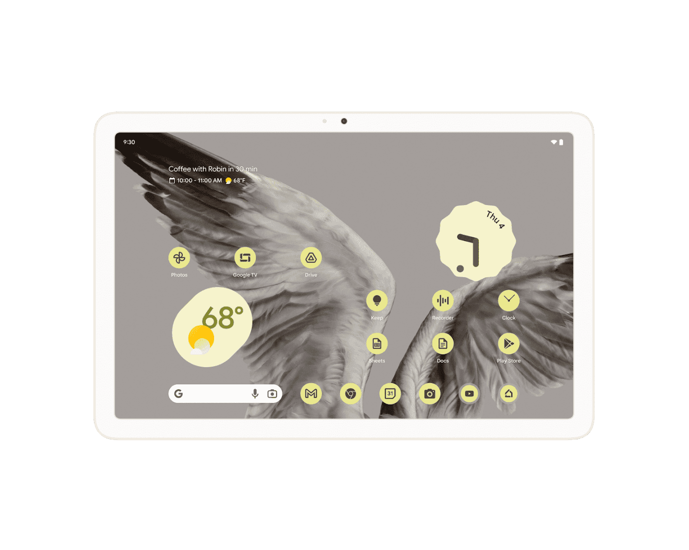 Google Pixel Tablet 2024 8/128Gb Wi-Fi Porcelain, белый