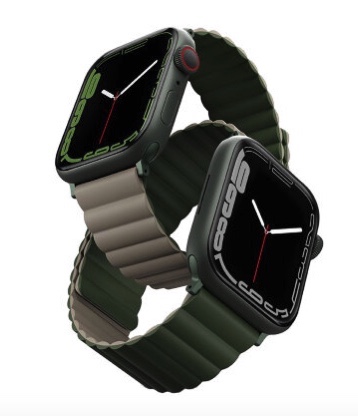 Ремешок Uniq Revix reversible Magnetic для Apple Watch 41/40/38 мм, цвет Зеленый/Коричневый (Green/Taupe) (41MM-REVGRNTPE)