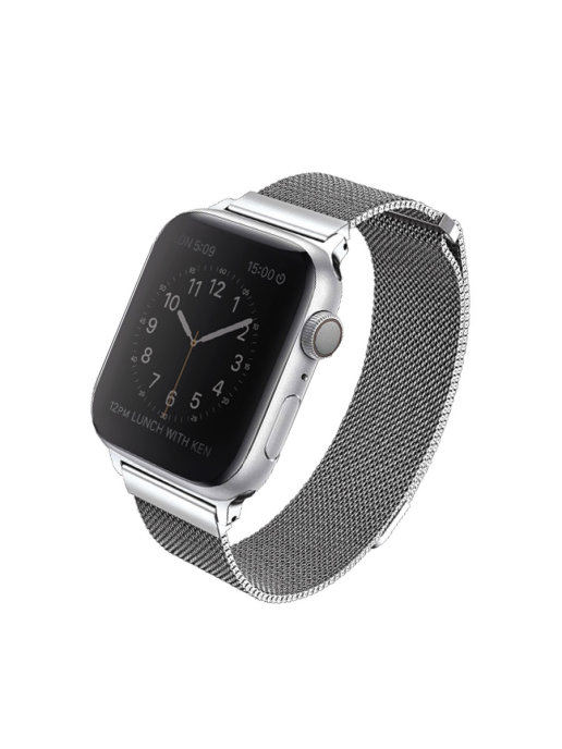 Ремешок Uniq Dante Strap Steel для Apple Watch 42/44/45 мм, цвет Серебристый