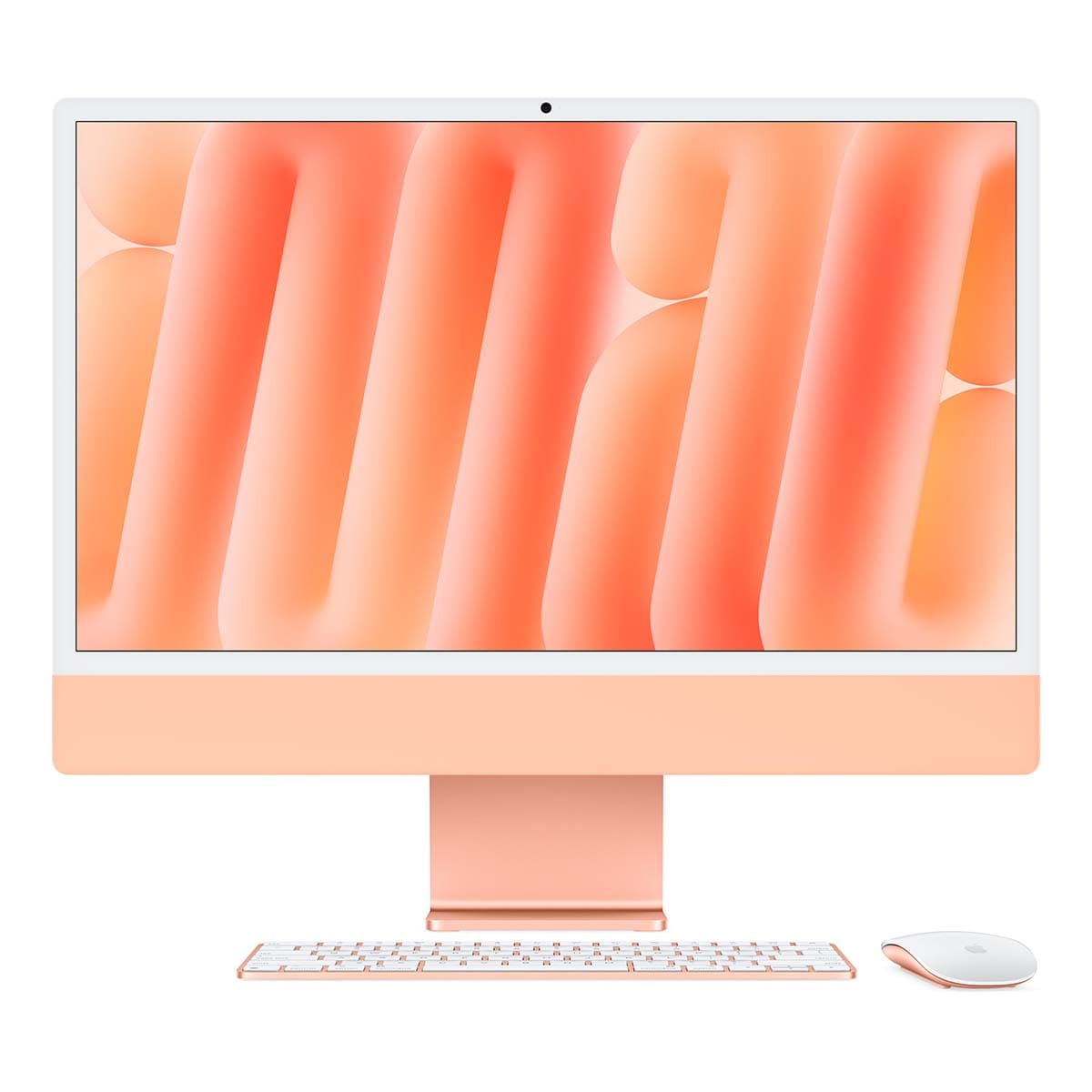 Apple iMac 24" (M4 8C CPU, 8C GPU, 2024) 16 ГБ, 256 ГБ (MWUJ3) Orange, оранжевый