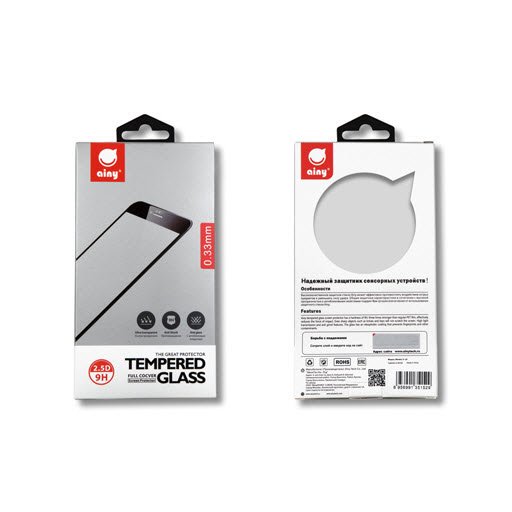 Защитное стекло Ainy (0,33мм) для Apple iPhone 7 Plus/8 Plus Full Screen Cover черное