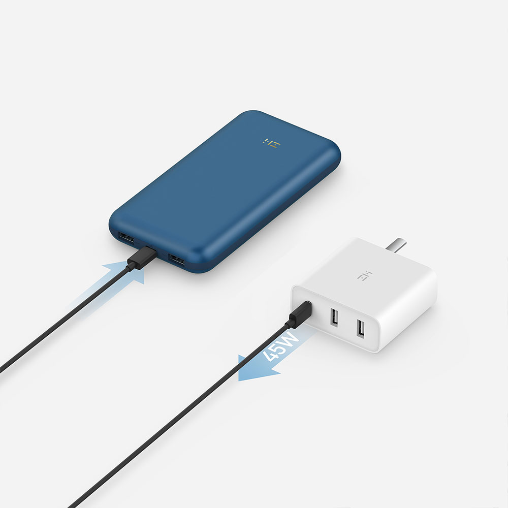 Внешний аккумулятор (Power Bank) ZMI QB823, 20000мAч, 65W, темно-синий [qb823 dark blue]