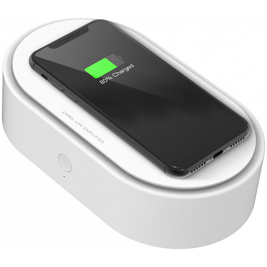 Санитайзер LYFRO Air Capsule UVC Disinfection Box Wireless 7.5W/10W с беспроводной зарядкой, цвет Белый (LYFRO-AIRCAPW-WHT)