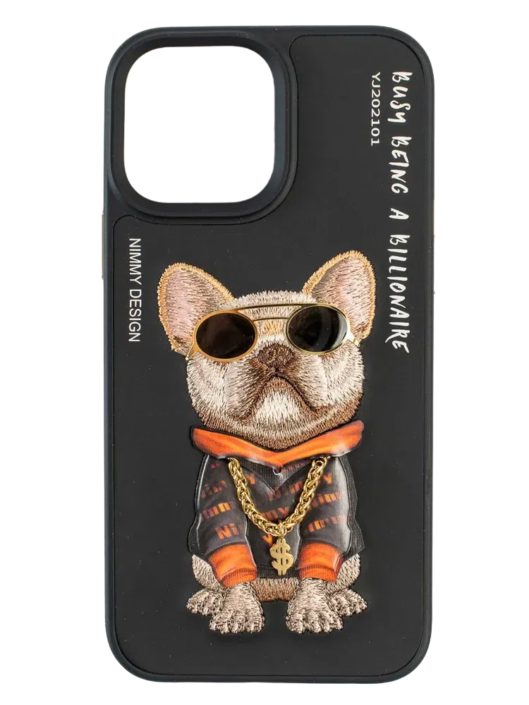 Чехол Nimmy Cool Glasses для iPhone 15, Black Little Rich Tycoon
