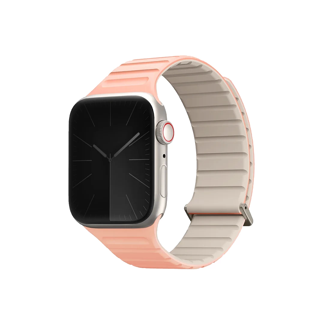 Ремешок Uniq Revix EVO reversible Magnetic Caspian Crepe для Apple Watch 41/40/38 mm, Pink/Ivory