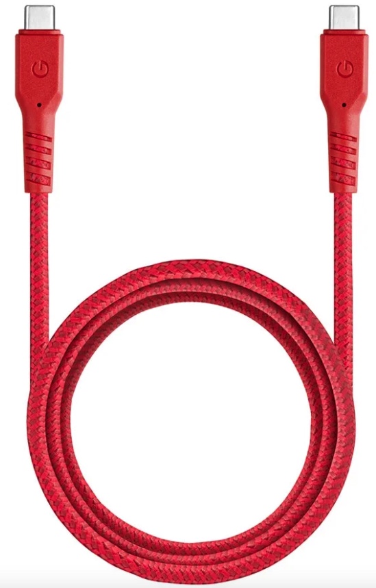 Кабель EnergEA FibraTough USB-C to USB-C 480Mbps 5A Red 1.5m