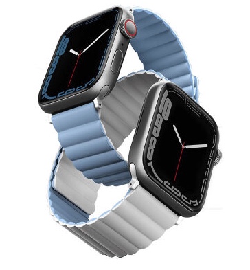 Ремешок Uniq Revix reversible Magnetic для Apple Watch 41/40/38 мм, цвет Белый/Голубой (White/Blue) (41MM-REVWHTBLU)