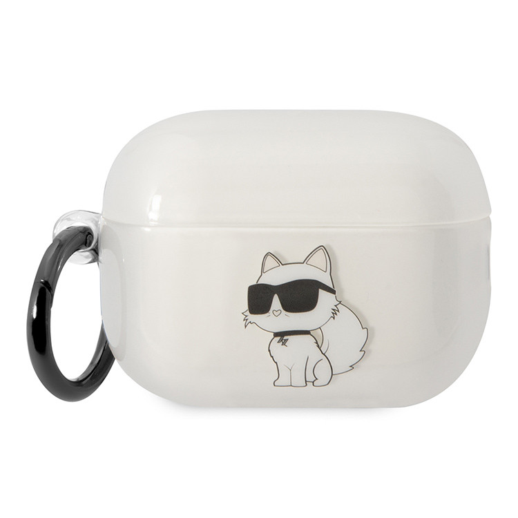 Чехол Karl Lagerfeld TPU with ring NFT Choupette для Airpods Pro 2 (2022), прозрачный (KLAP2HNCHTCT)