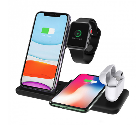 Беспроводная док станция 4 in 1 ABK-Q20 15W (черный)