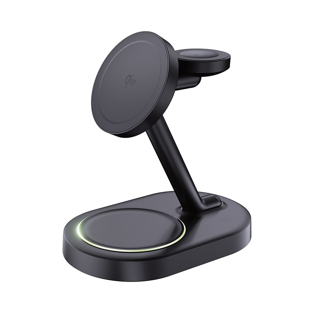 Беспроводная зарядная станция 3 в 1 MagSafe QI2 NEO Galaxy 23Вт, черный
