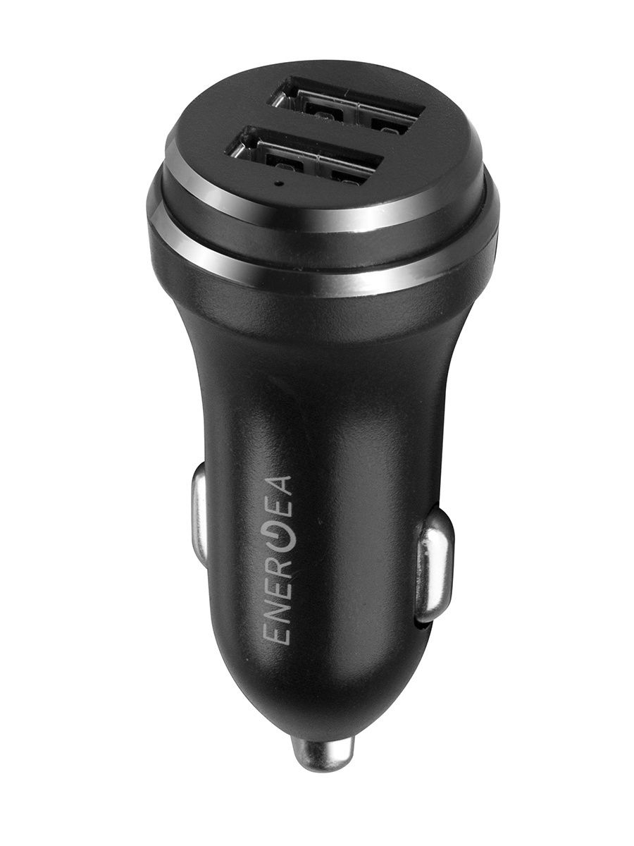 АЗУ EnergEA Compact drive, 2 USB Black 3.4A (CAR-CD34-BLK)