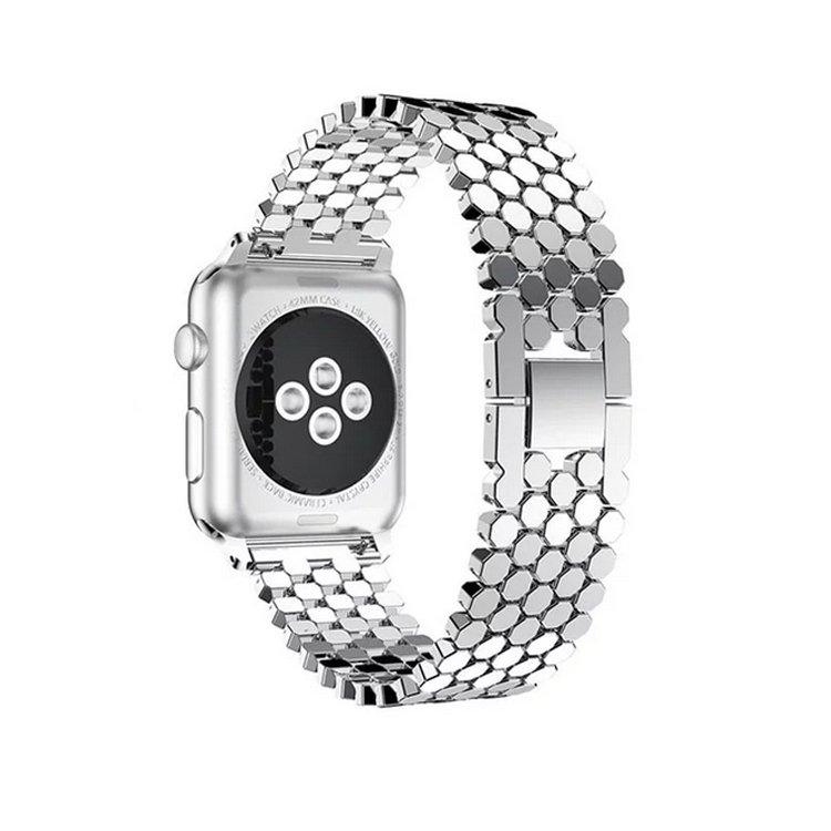 Ремешок блочный CBIW1029 для Apple Watch 42/44/45mm, серебристый