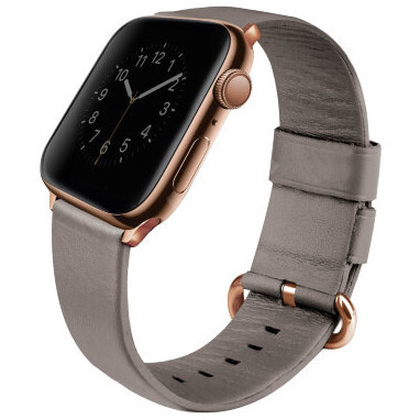 Кожаный ремешок Uniq Mondain Strap Leather для Apple Watch 38/40/41 мм, цвет Бежевый (40MM-MONBEG)