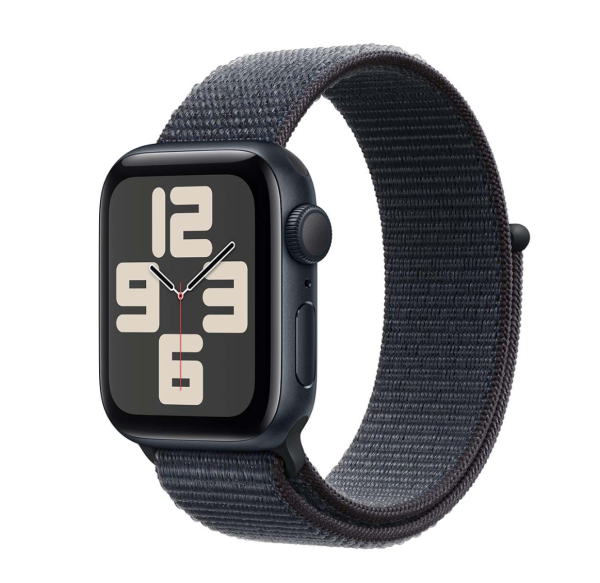 Apple Watch SE (2024), 40 мм корпус из алюминия цвета «Midnight», ремешок Sport Loop цвета «Ink»