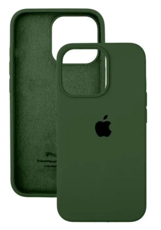 Чехол Silicone Case для iPhone 15 Pine Green, цвет зелёный