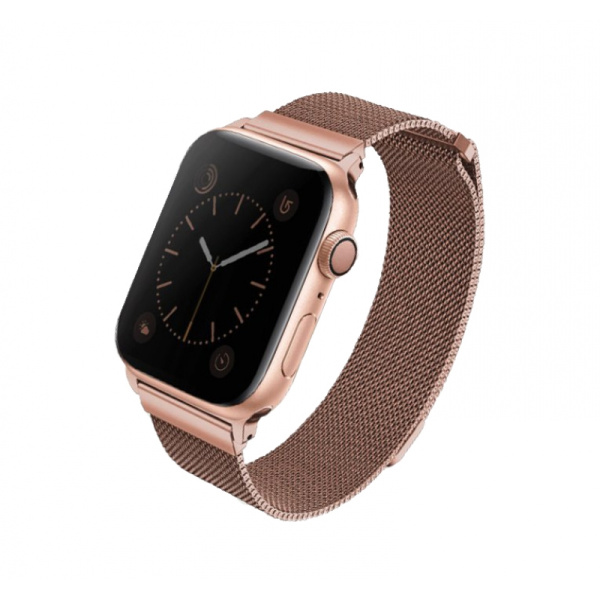 Ремешок Uniq Dante Strap Steel для Apple Watch 42/44/45 мм, цвет "Розовое золото"