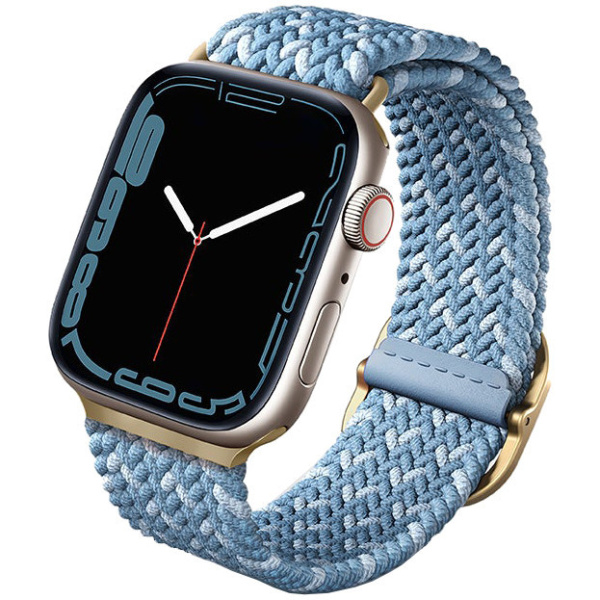 Ремешок Uniq Aspen DE strap для Apple Watch 41/40/38 мм, цвет Лазурно-голубой (41MM-ASPDECBLU)