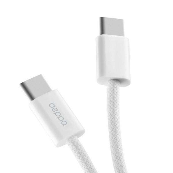 Кабель Deppa Original Cable [USB-C - USB-C] 60W 100см, Белый (72554)