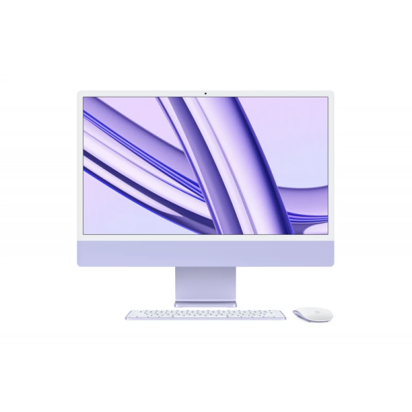 Apple iMac 24" Retina 4,5K, M3 (8C CPU, 10C GPU, 2023), 8 ГБ, 256 ГБ SSD, фиолетовый