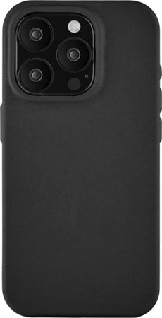 Чехол защитный uBear Capital Leather Case, iPhone 15 Pro Max, MagSafe, чёрный