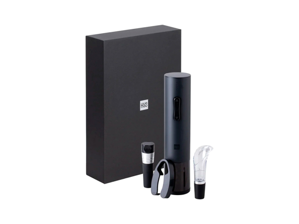 Винный набор Xiaomi Huo Hou Electric Wine Bottle Opener Basic  4in1, Black (HU0047)