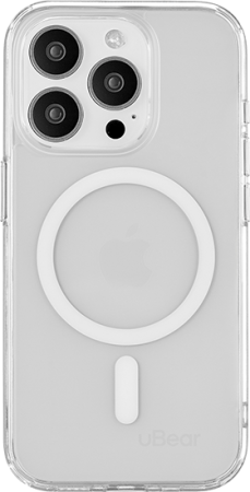 Чехол защитный uBear Real Mag Case, iPhone 15 Pro, MagSafe, усиленный, прозрачный (CS253TT61PRL-I23M)