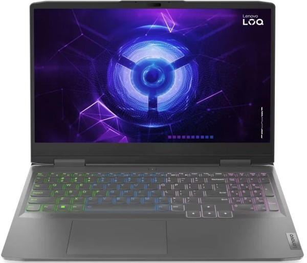 Игровой ноутбук Lenovo LOQ 15IRH8 , Intel Core i7-13700H (2.4 ГГц), RAM 16 ГБ, SSD 512 ГБ, NVIDIA GeForce RTX 4060 (8 Гб), Windows Home, (82XV00A8RK), Storm Grey