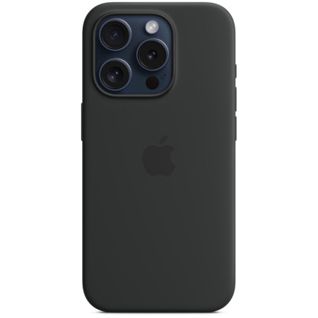 Чехол Silicone Case MagSafe для iPhone 15 Pro Max Black, Черный