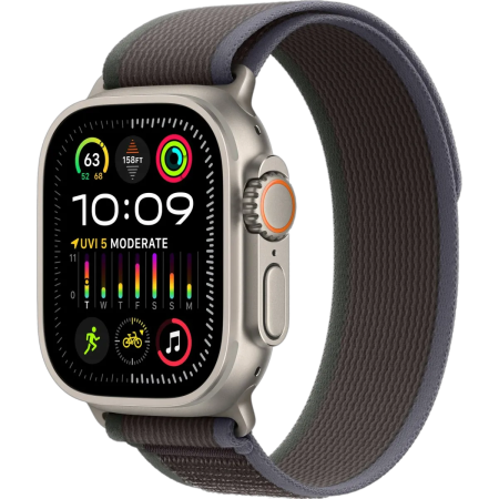 Apple Watch Ultra 2 49 мм корпус из титана ремешок Trail Loop синего/черного цвета